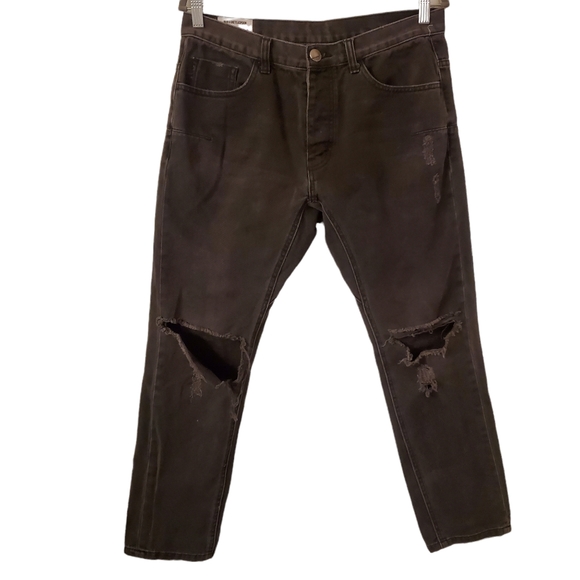 One Teaspoon Black Distressed Relaxed Fit Jean - Picture 4 of 16